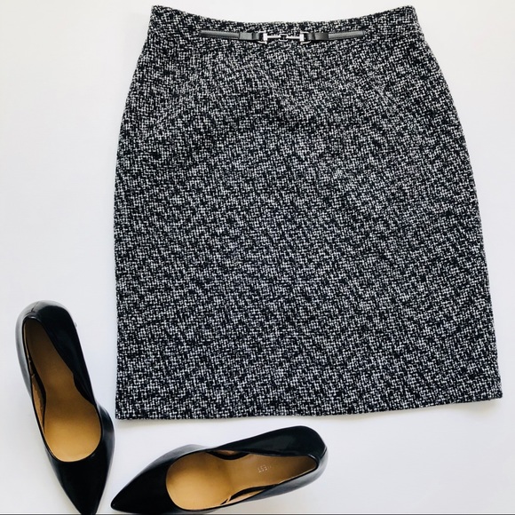Amanda & Chelsea Dresses & Skirts - AMANDA + CHELSEA Black/white tweed pencil skirt 2